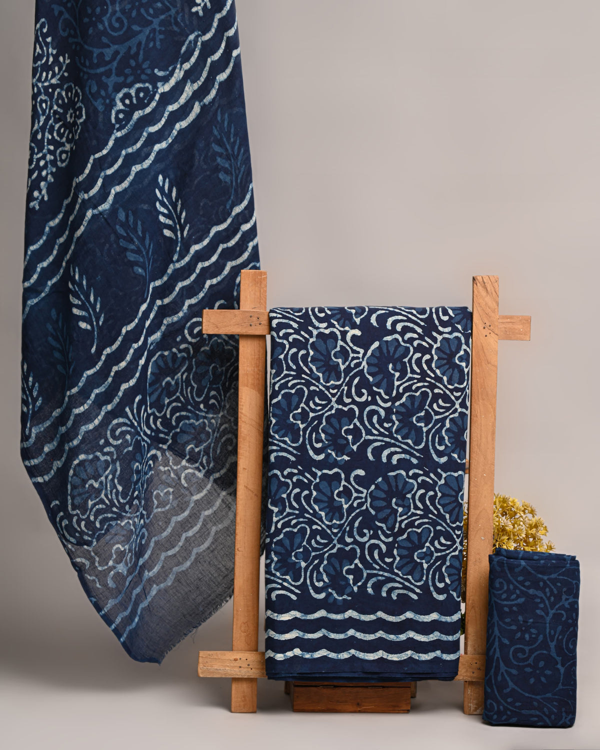 Hand Block print Cotton Suit With Mulmul Dupatta 57