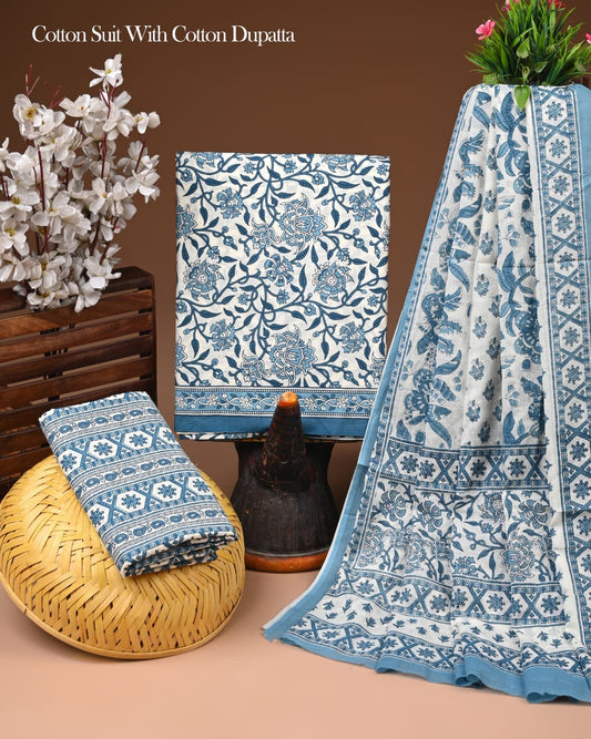 Exclusive Hand Block Print Organic Cotton Suit Set
