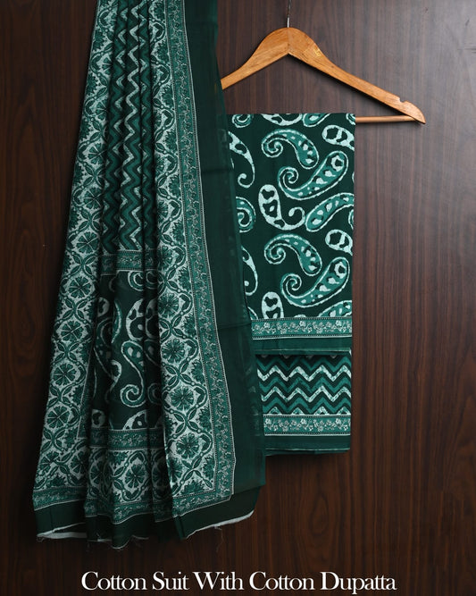 Soft Cotton Suit With Mulmul Dupatta