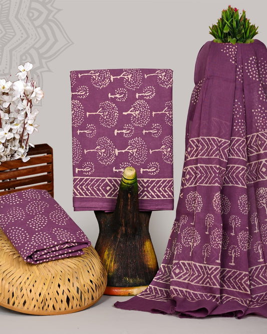 Exclusive Hand Block Print Organic Cotton Suit Set 81