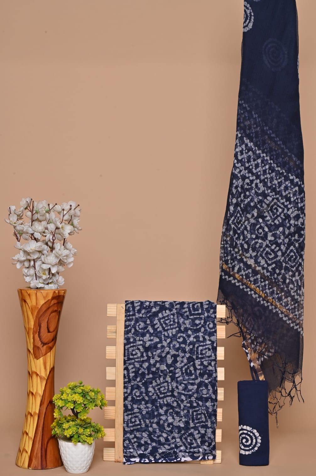 Elegant Hand Block Printed Kota Cotton Suit Material