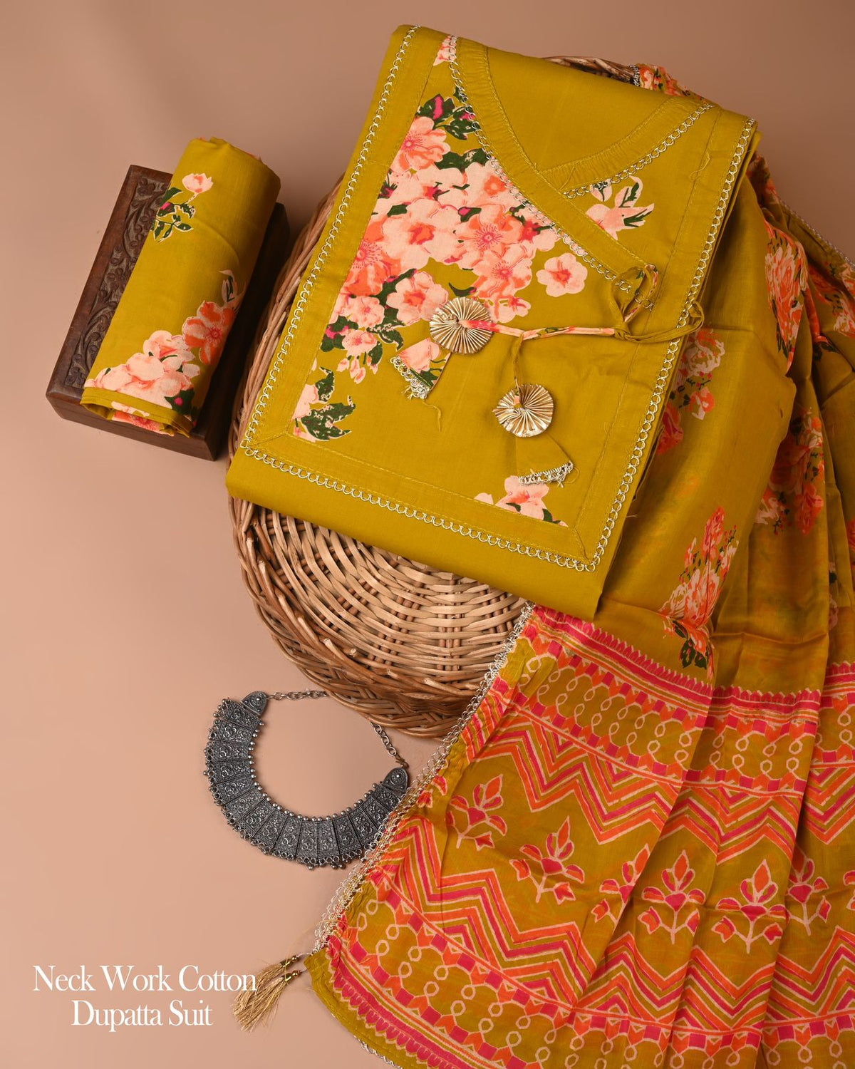 Yellow Pure Cotton Suit With Gota Patti Work (25)