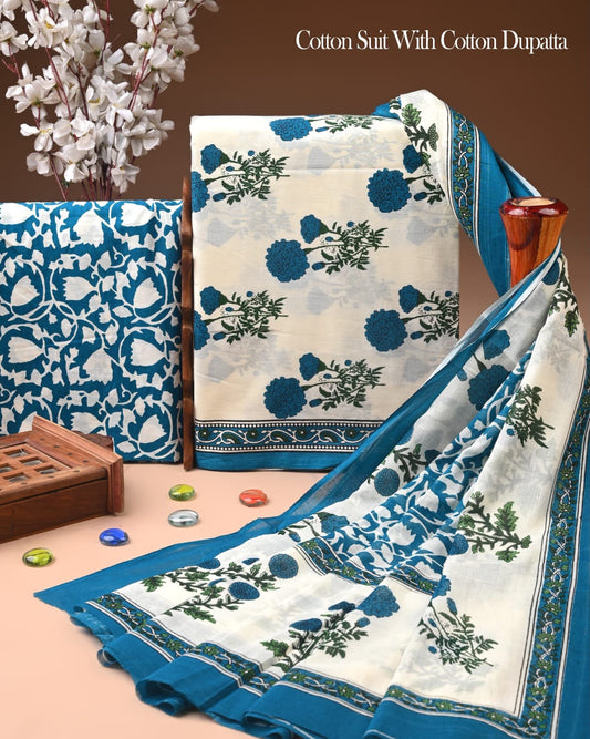 Exclusive Pure Cotton Suit With Mulmul Dupatta 20