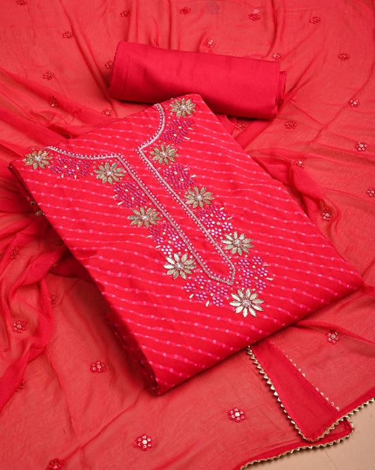 Multicolor Muslin Suit with Heavy Jardozi Work (PCVMSD1)