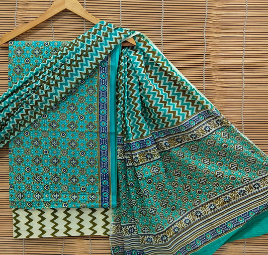 Premium Hand Block Print Cotton Suit Set