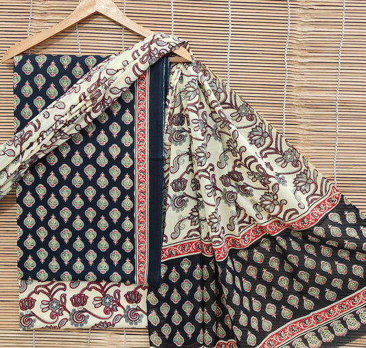 Soft Cotton Suit With Mulmul Dupatta