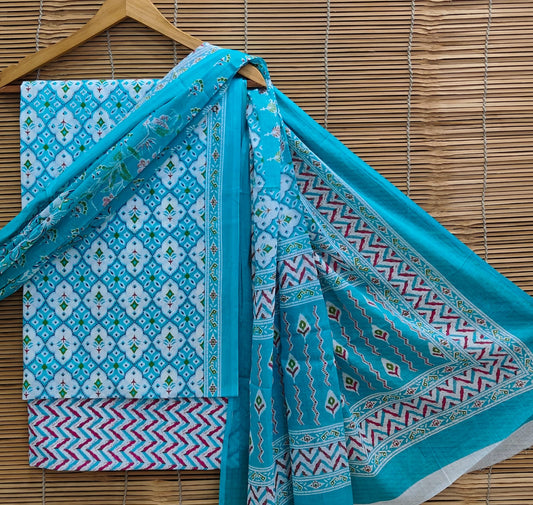 Pure Cotton Suit With Mulmul Dupatta